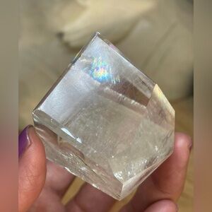 Clear Optical Calcite with Rainbows!! 🌈🌈🌈